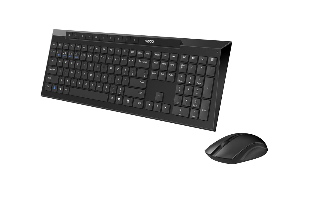 Keyboard and mouse set RAPOO 8210M, Multi mode, Black