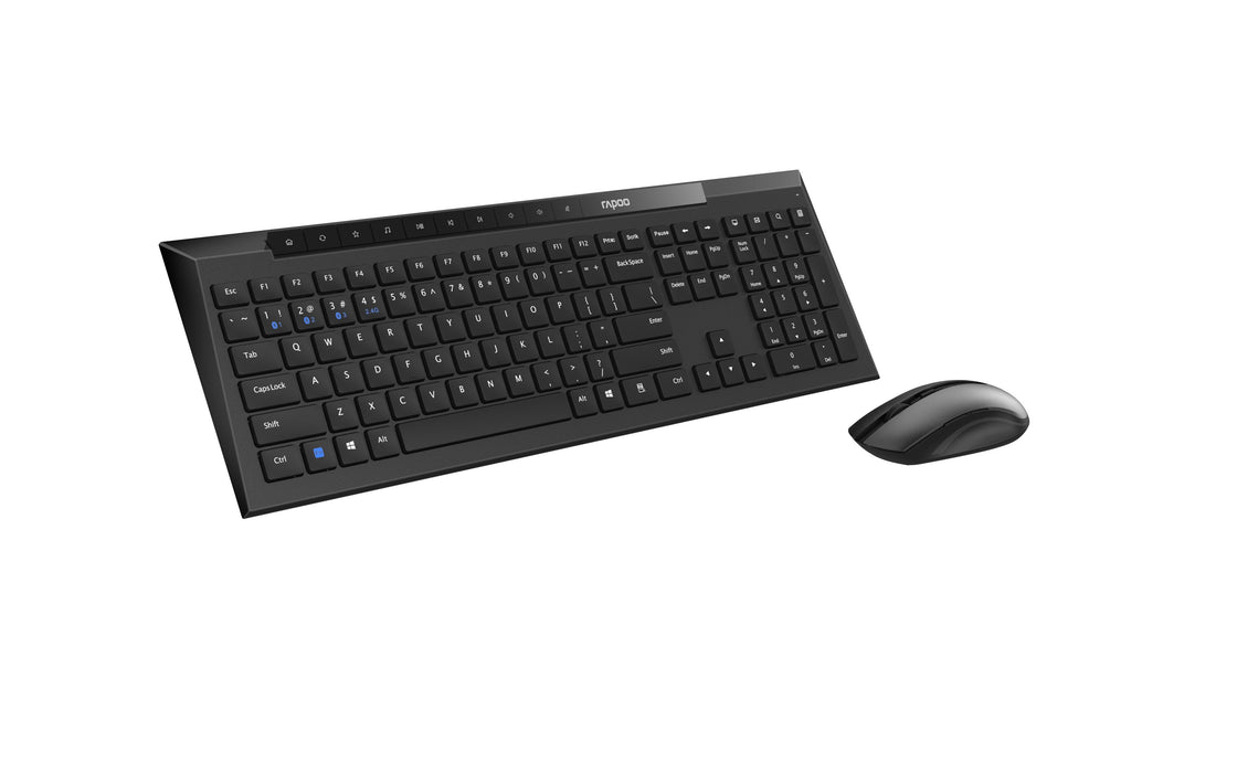 Keyboard and mouse set RAPOO 8210M, Multi mode, Black