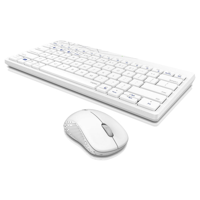 Keyboard and mouse set RAPOO 8000M, White