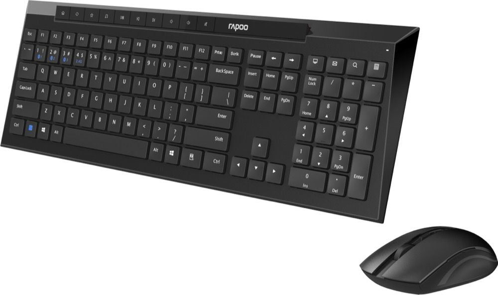 Keyboard and mouse set RAPOO 8210M, Multi mode, Black