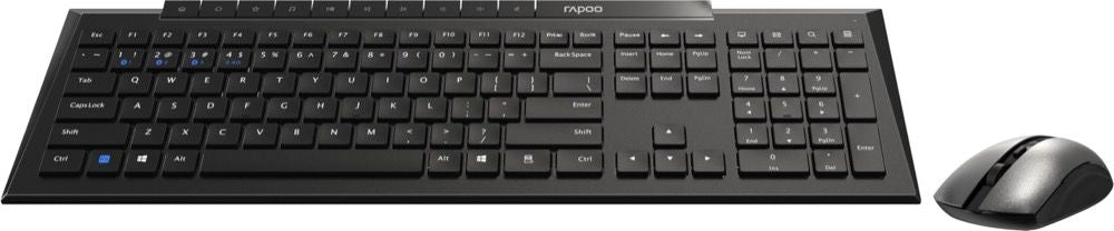 Keyboard and mouse set RAPOO 8210M, Multi mode, Black
