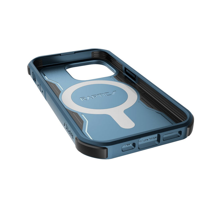 Raptic X-Doria Fort Case iPhone 14 Pro with MagSafe armored blue cover