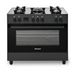 Ravanson KWGE-K90 black gas/electric cooker - Free-standing kitchensAGD-KWS<<<Home Appliance - ProductsAGD<<<ActionPL