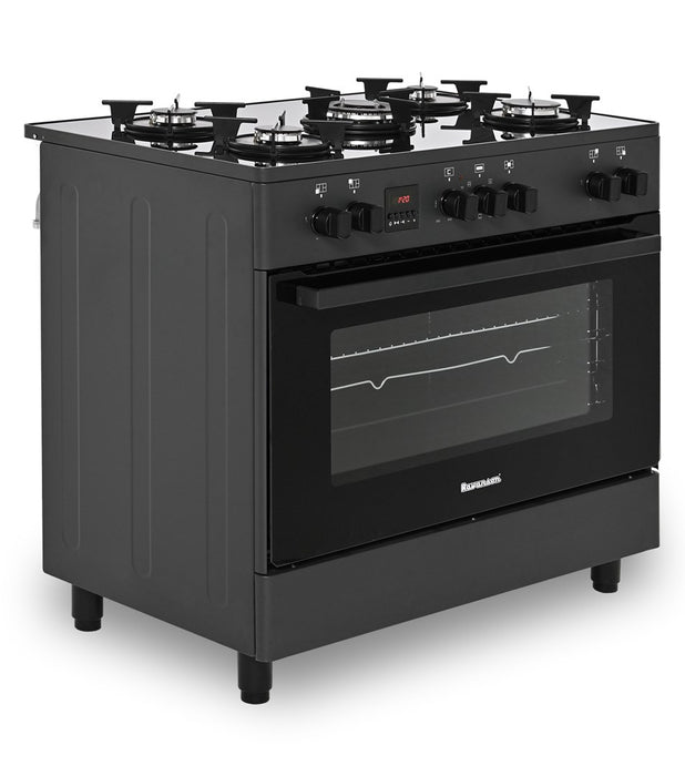Ravanson KWGE-K90 black gas/electric cooker