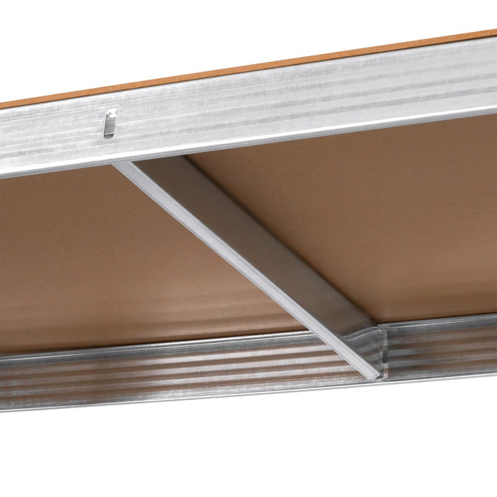 Rebel RB-1250 Metal Storage Rack Cabinet Shelves 175kg x5 180x90x40cm Galvanized Folding MDF