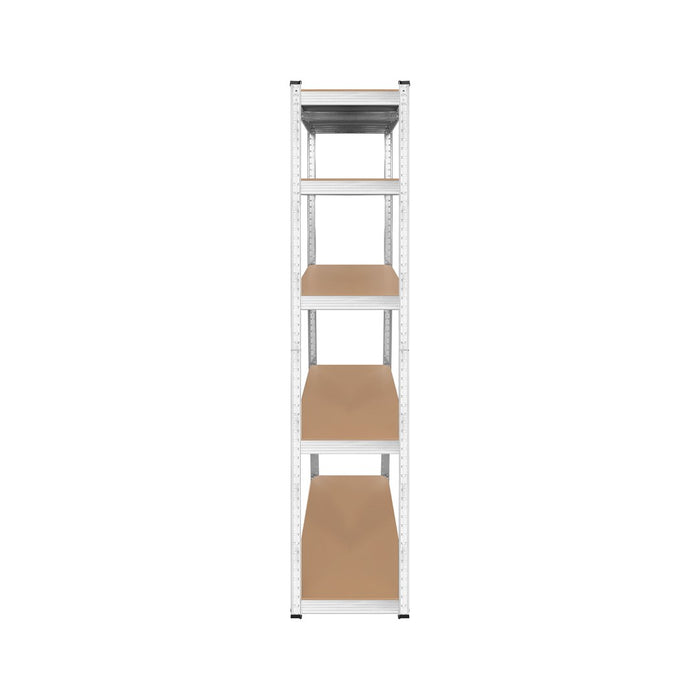 Rebel RB-1250 Metal Storage Rack Cabinet Shelves 175kg x5 180x90x40cm Galvanized Folding MDF