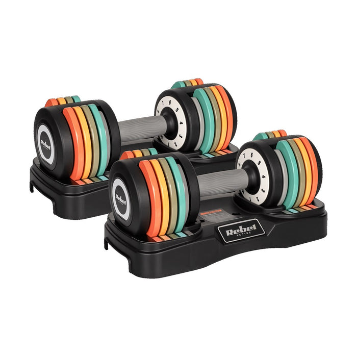 REBEL ACTIVE AUTOMATIC CAST IRON DUMBBELLS 2X10KG RBA2335