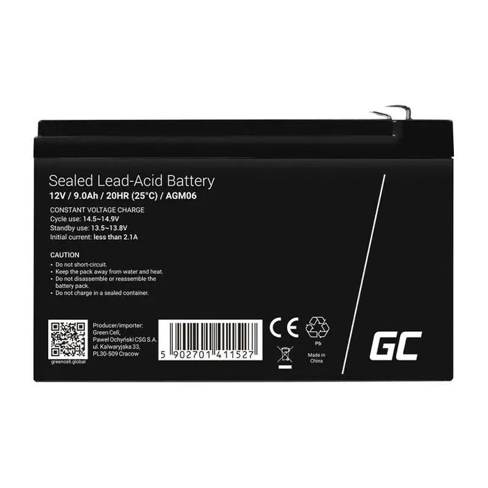 Rechargeable battery AGM 12V 9Ah Maintenancefree for UPS ALARM - Batteries<<<Rechargeable batteries<<<IT