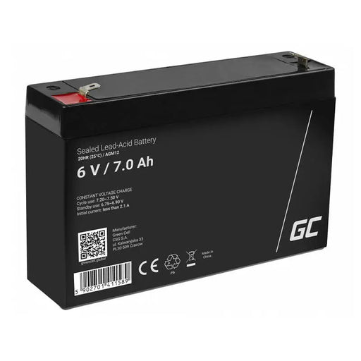 Rechargeable battery AGM 6V 7Ah Maintenancefree for UPS ALARM - Batteries<<<Rechargeable batteries<<<IT