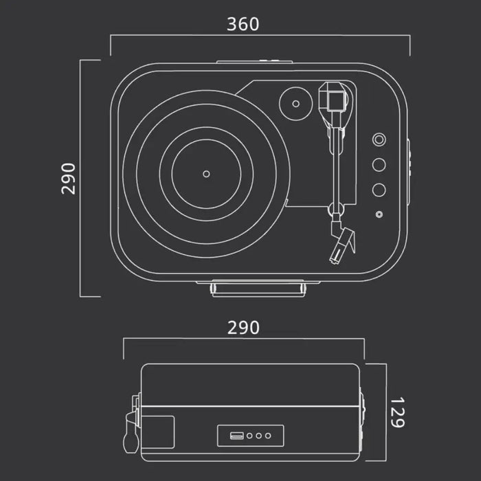 Record Player Muse MT207DGB - Електроника Звук<<<Компютри| Електроника<<<BigBuy&&&Грамофон<<<Електроника