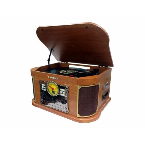 Record Player Sunstech PXRC52CDWD Brown Wood - Грамофон<<<Електроника Звук<<<Компютри| Електроника<<<BigBuy