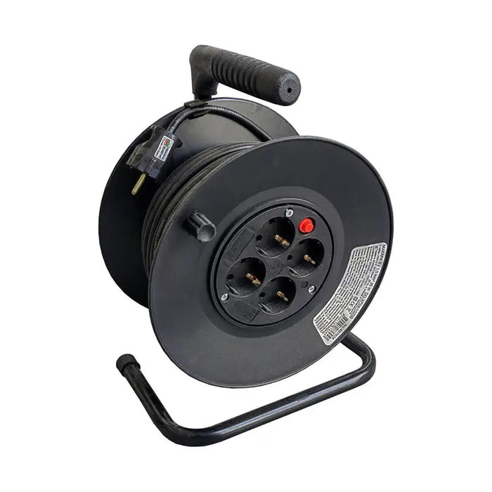 REEL EXTENSION 25M - G3X1.5MM2 - 4 SOCKETS STEINBERGER - Удължители и макари<<<Електроматериали<<<Строителни