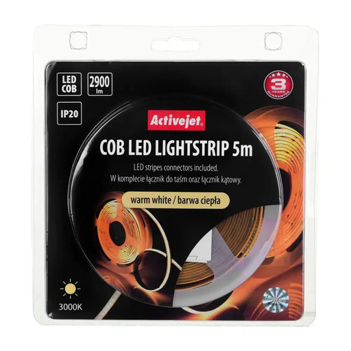 Reflective tape Activejet AJE-COB 5m ciep (1 Piece) (1 Unit) - Други артикули за декорация<<<Декорация и