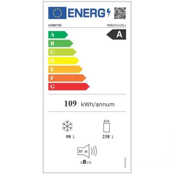Refrigerator with freezer GORENJE NRK620AAXL4 336 l NoFrost Plus 201.7 cm - Хладилници с фризер<<<Хладилници<<<Едра