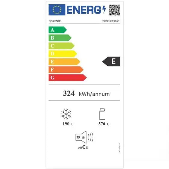 Refrigerator with freezer GORENJE Side by Side NRR9185ESBXL 566 l NoFrost Plus 178.6 cm - Хладилници Side