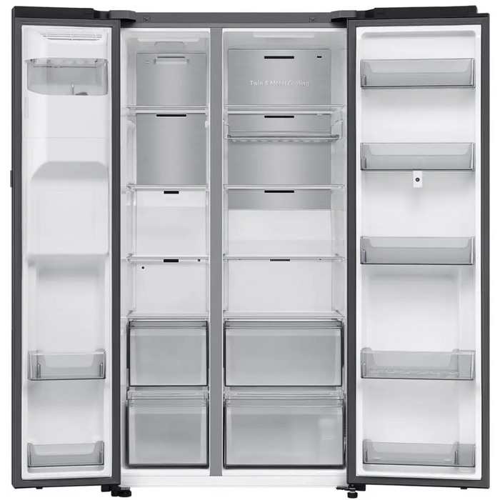 Refrigerator with freezer SAMSUNG Side-by-Side RS90F66BEFEO 614 l Auto Open Door 178.4 cm - Хладилници Side