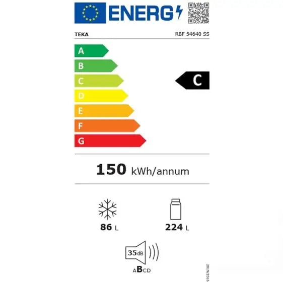 Refrigerator with freezer TEKA RBF 54640 SS 310 l Total No Frost 188 cm stainless steel - Хладилници с