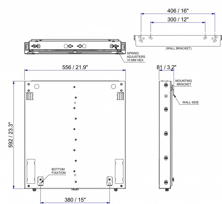 BalanceBox 400-70 Medium, Wall mounting of public and interactive displays 55" - 75", Height adjustment