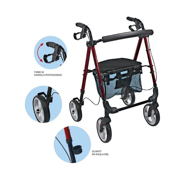 Rehabilitation support 4-wheel Prestig Ultra light - WheelchairWIB-WOI<<<Strollers and walkersWIB<<<ActionPL