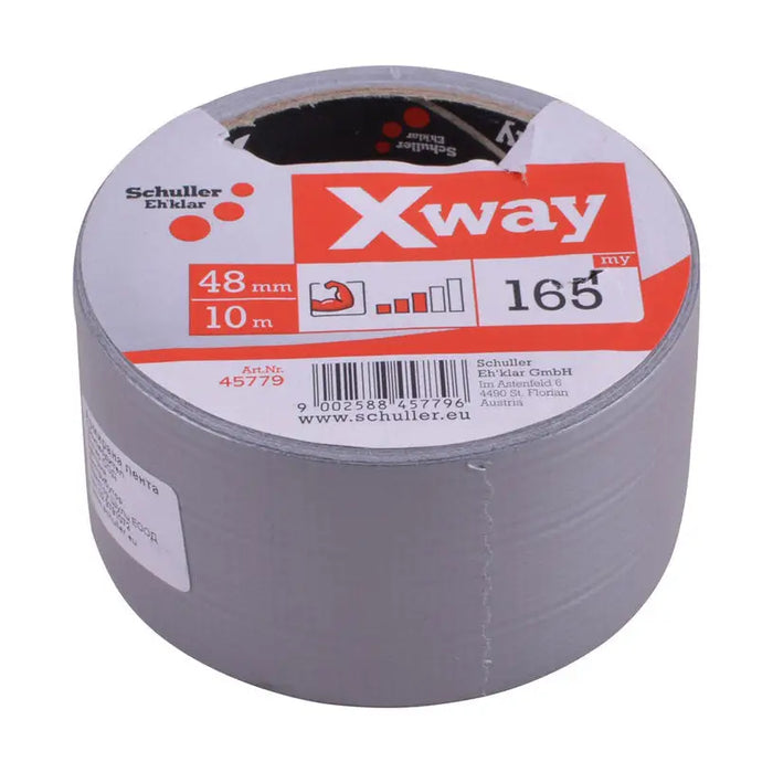 REINFORCED DUCT TAPE 48 MM /10 M SILVER SCHULLER X-WAY - Ленти<<<Лепила и ленти<<<Подови и стенни