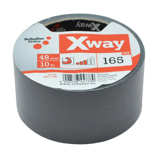 REINFORCED DUCT TAPE 48 MM X 10 M BLACK SCHULLER X-WAY - Ленти<<<Лепила и ленти<<<Подови и стенни