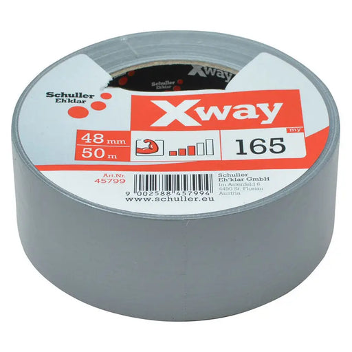 REINFORCED DUCT TAPE 50МХ48MM SILVER SCHULLER X-WAY - Ленти<<<Лепила и ленти<<<Подови и стенни