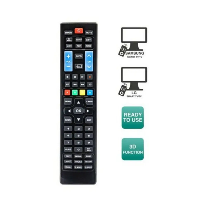 Remote Control for Smart TV Ewent EW1575 Black - Електроника Телевизори<<<Компютри| Електроника<<<BigBuy&&&Дистанционни