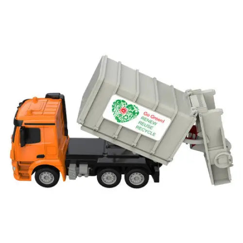Remote control RC garbage truck 1:26 Double Eagle (orange) Mercedes-Benz Antos E676-003 - Remote-controlled