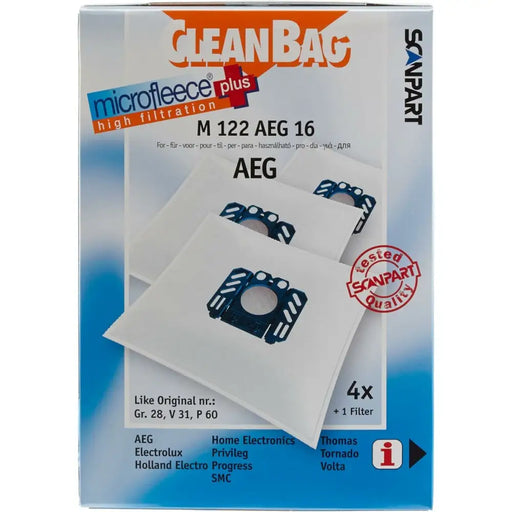 Replacement Bag for Vacuum Cleaner Scanpart M 122 AEG 16 AEG ELECTROLUX - Почистване Прахосмукачки И Гладене<<<Дом