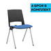 RFG Visitor’s chair Sweet Chrome Black blue 4 pieces in a set - Офис столове<<<За офиса<<<ZoraSite
