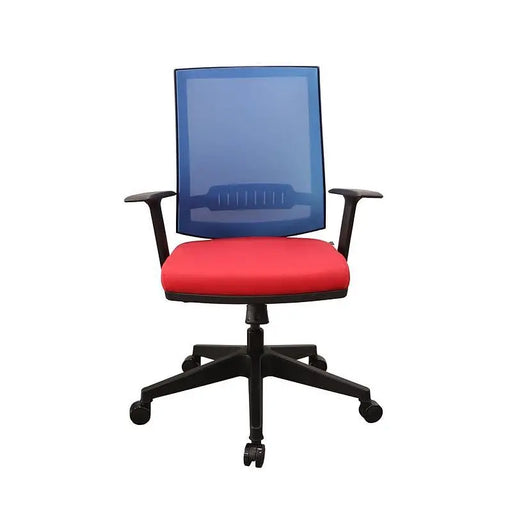 RFG Work chair Elli 31 W red seat blue backrest - Офис столове<<<За офиса<<<ZoraSite
