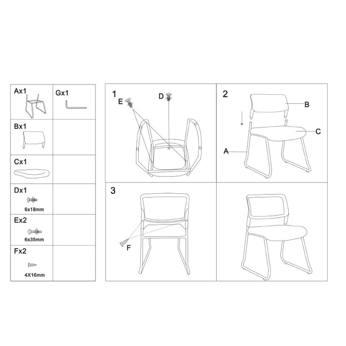 RFG Visitor chair Evo 4S M, black