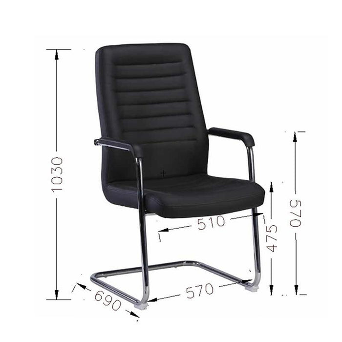 RFG Visitor chair Sit M, black, 2 pieces in a set