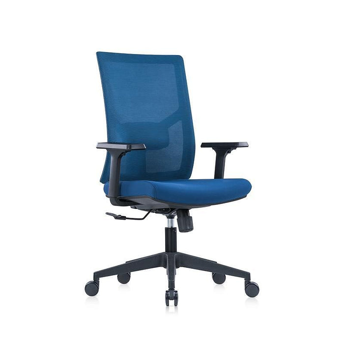 RFG Ergonomic chair Snow Black W, dark blue seat, dark blue backrest