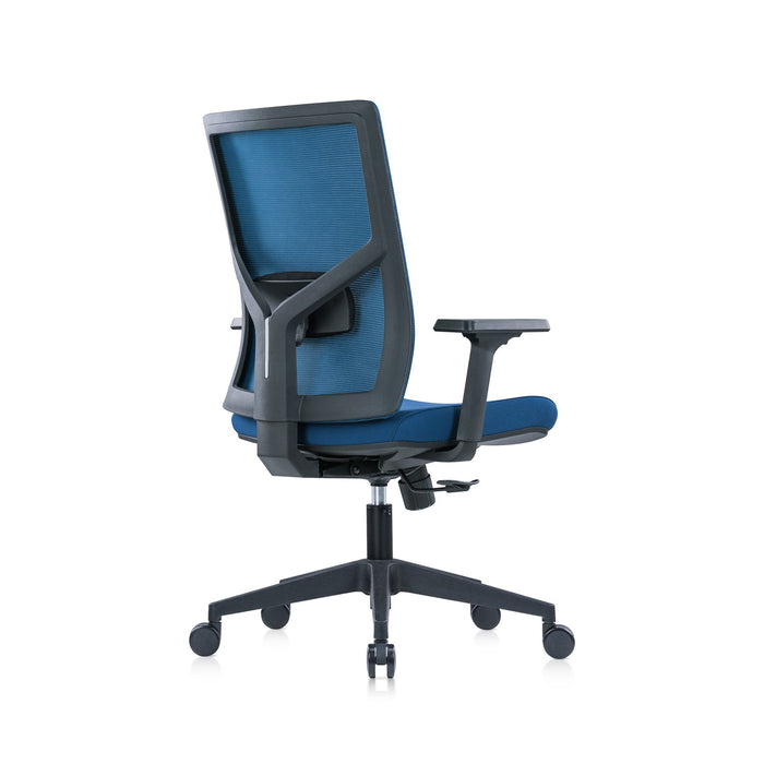 RFG Ergonomic chair Snow Black W, dark blue seat, dark blue backrest