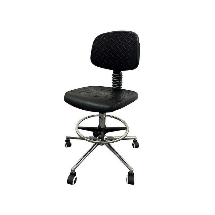 RFG Work chair Remo Ring Chrome, high, black, 2 pieces in a set