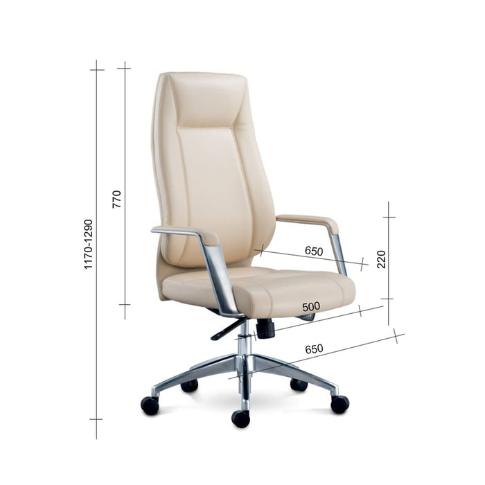 RFG Director's chair VINCI HB, eco-leather, beige