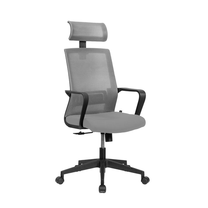 RFG Executive chair Smart HB, damask and mesh, dark gray seat, gray back
