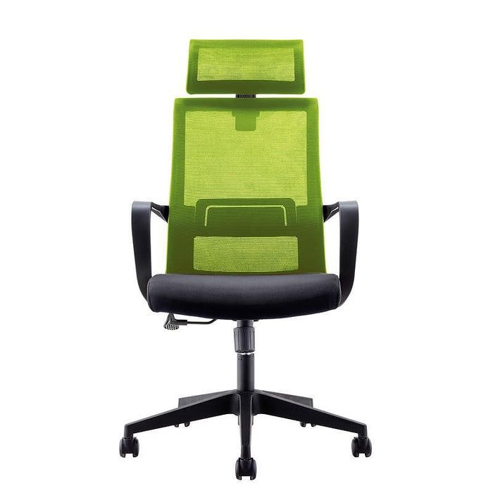 RFG Executive chair Smart HB, damask and mesh, black seat, green back