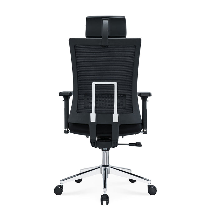 RFG Ergonomic chair Luxe HB Chrome, black seat, black back