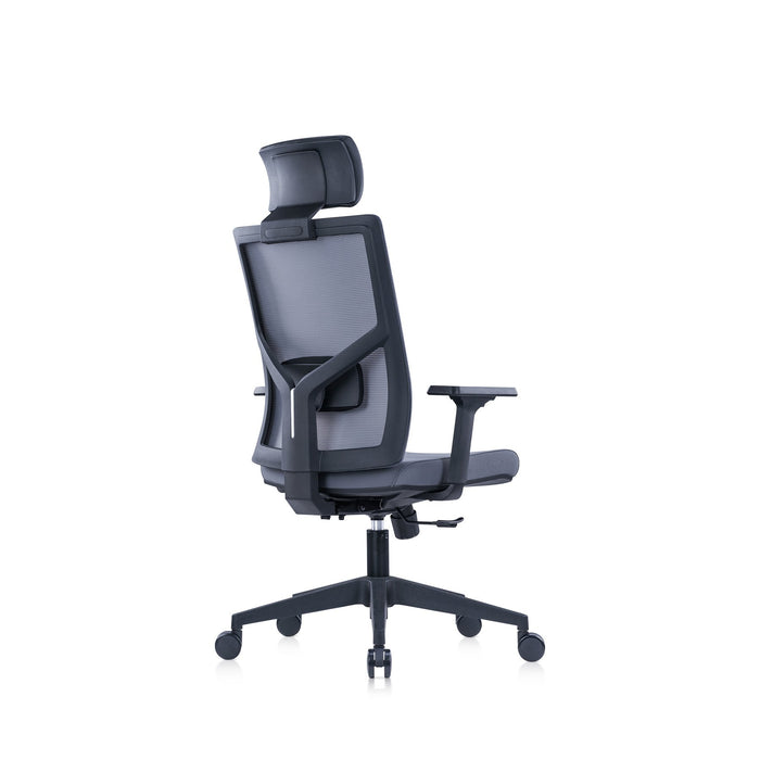RFG Ergonomic chair Snow Black HB, light gray seat, light gray backrest