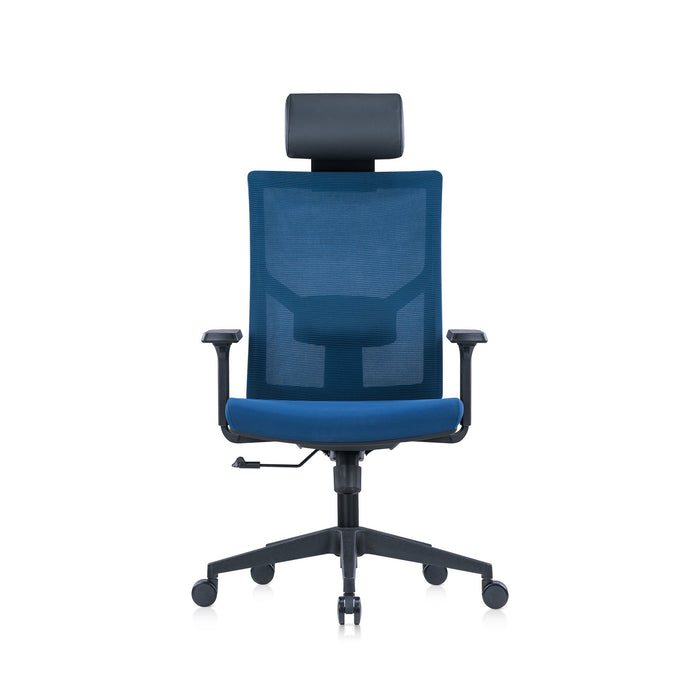 RFG Ergonomic chair Snow Black HB, dark blue seat, dark blue backrest