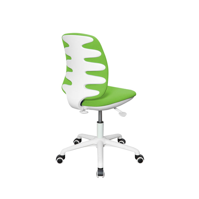RFG Children's chair Lucky White, damask, green seat, green backrest