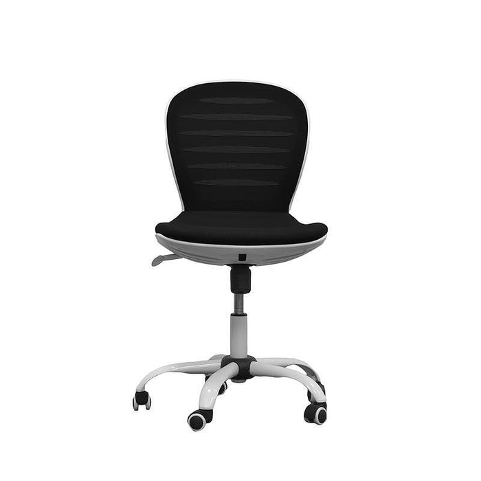 RFG Children's chair Flexy White, damask and mesh, black seat, black backrest