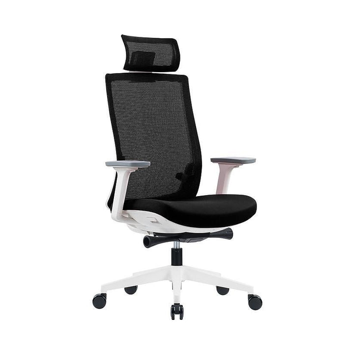 RFG Ergonomic chair Meteor White HB, black seat, black back