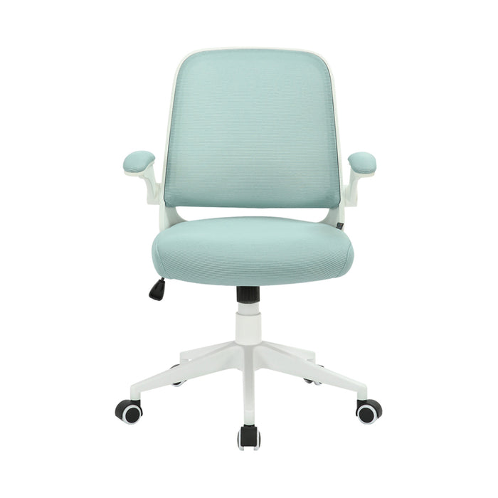 OFFICE CHAIR RFG PRETTY WHITE W AQUA MARINE