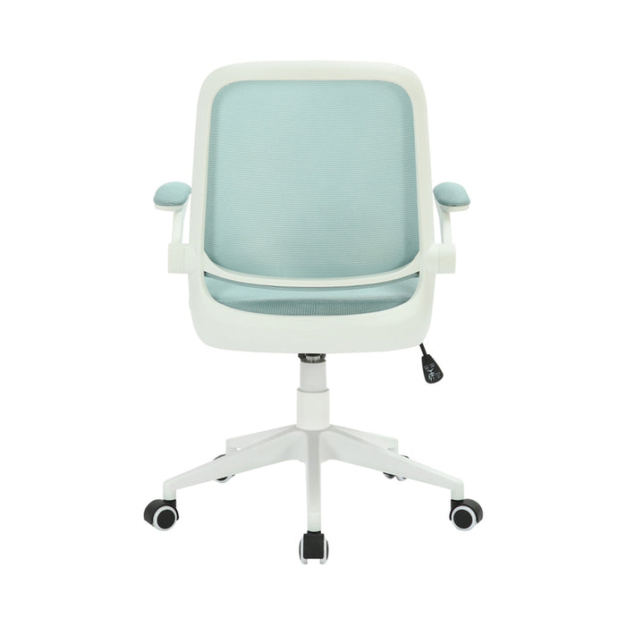 OFFICE CHAIR RFG PRETTY WHITE W AQUA MARINE