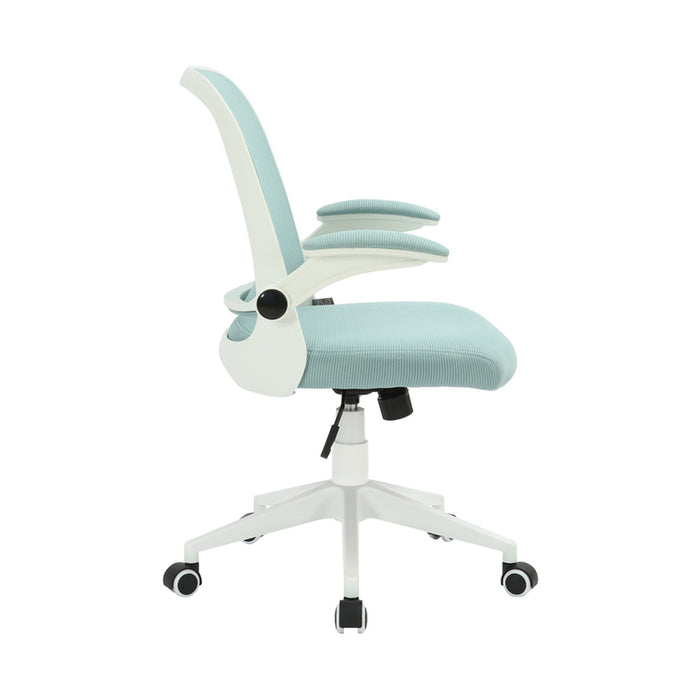 OFFICE CHAIR RFG PRETTY WHITE W AQUA MARINE