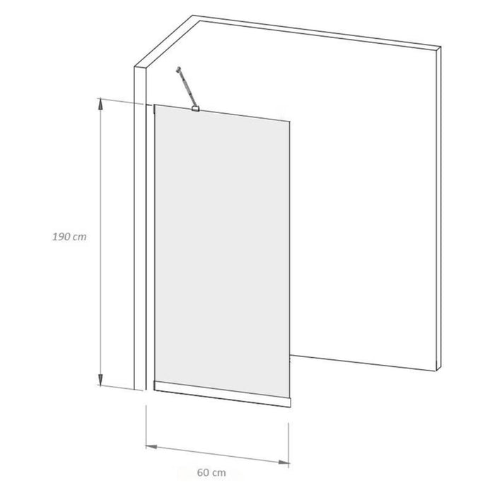 SCREEN GRANADA 60/200/8 CHROME FITTINGS