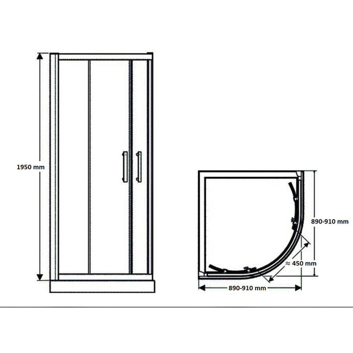 SHOWER CABIN 90X90 RGC BELLA O
